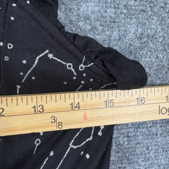 Desigual Cassius Dress Womens Large Black Constellation Ruffle Sleeveless Mini - Picture 10 of 12